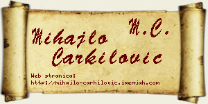Mihajlo Čarkilović vizit kartica